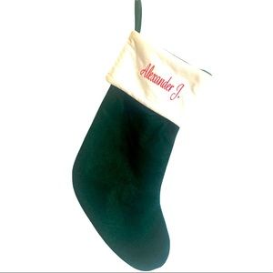 COPY - Customized Green Velvet Christmas Stocking